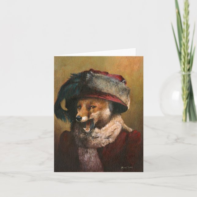 Edwardian Vixen Hälsning Card Kort (Framsida)