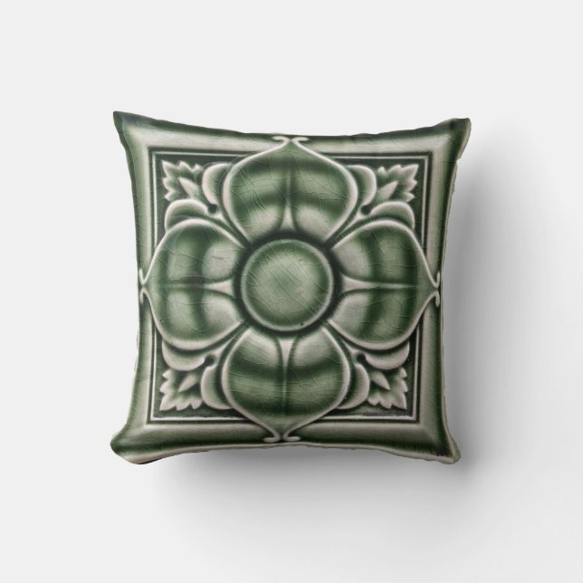 Edwardiansk kakelkloss kudde (Framsida)
