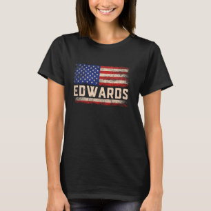 Edwards Efternamn Shirt Edwards Namn American Flag T