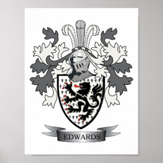 Edwards Family Crest Jackar av Arm Poster