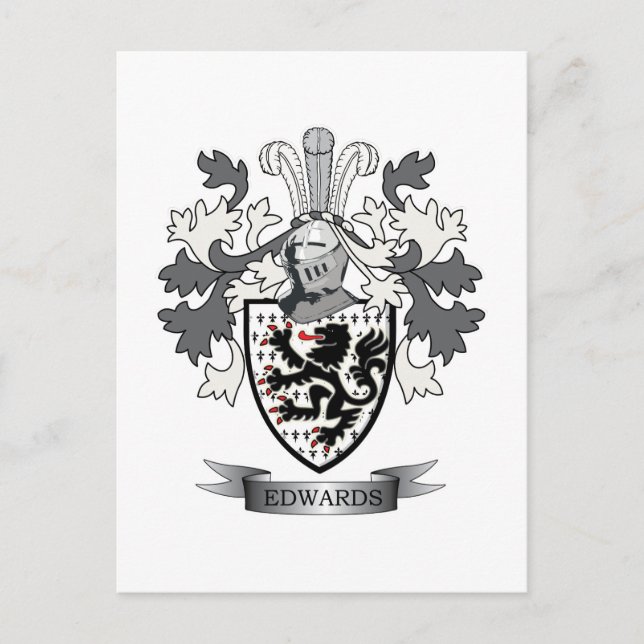 Edwards Family Crest Jackar av Arm Vykort (Framsida)