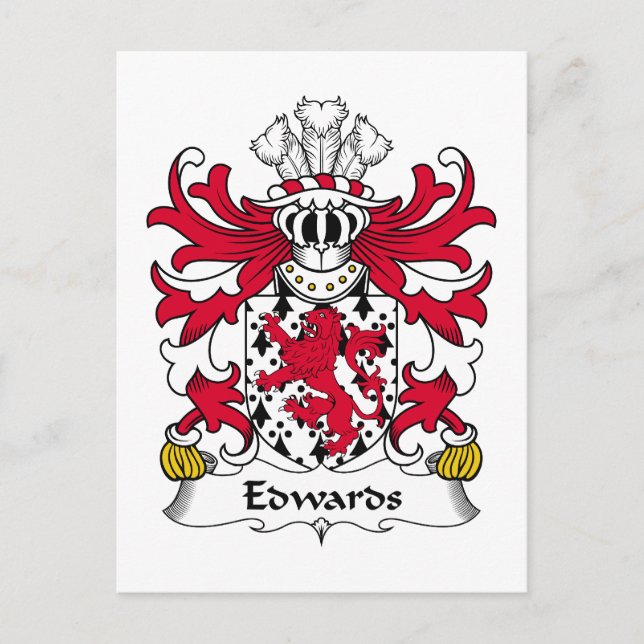Edwards Family Crest Vykort (Framsida)
