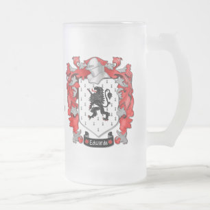 Edwards Family Crest - Wales-Kanada Frostat Ölglas