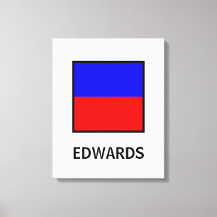 Edwards Family Namn Nautical Flagga Canvastryck