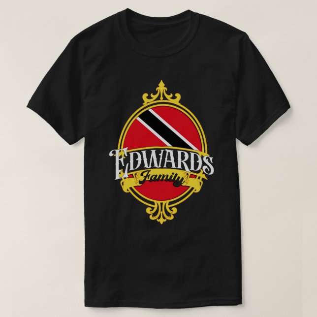 Edwards Family Trinidad och Tobago Flagga T Shirt (Design framsida)