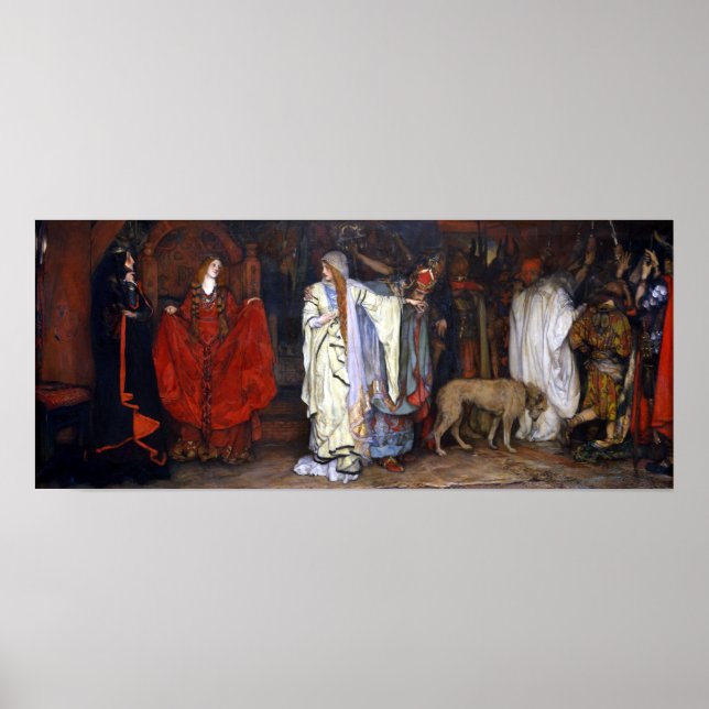 Edwin Austin Abbey Kung Lear, lag I, scen I Poster (Framsidan)