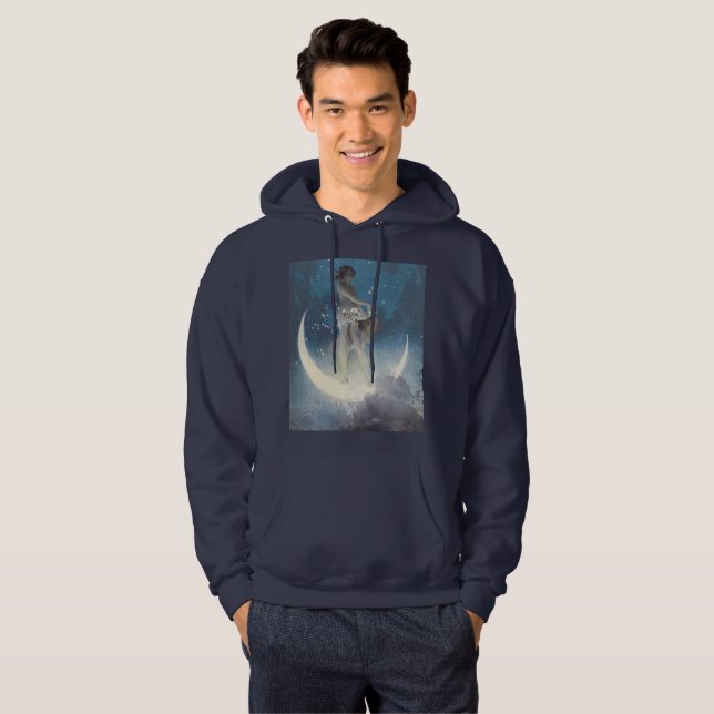 Edwin Blashfield Stars Scattering Art nouveau Hoodie (Hel framsida)
