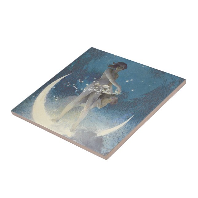 Edwin Blashfield Stars Scattering Art nouveau Kakelplatta (Sidan)