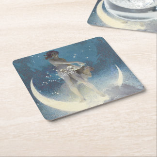 Edwin Blashfield Stars Scattering Art nouveau Underlägg Papper Kvadrat