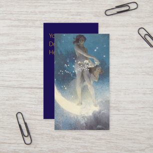 Edwin Blashfield Stars Scattering Art nouveau Visitkort