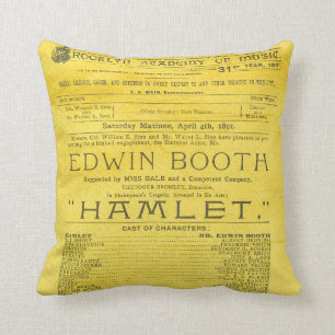 Edwin Booth Hamlet-program Kudde