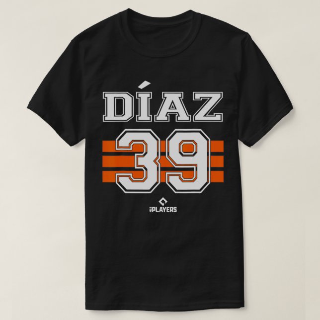 Edwin Diaz 39 New York Baseball Fläkt MLB-spelare T Shirt (Design framsida)