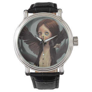 Edwin gotisk svart kråka grunge armbandsur