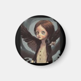 Edwin gotisk svart kråka grunge magnet