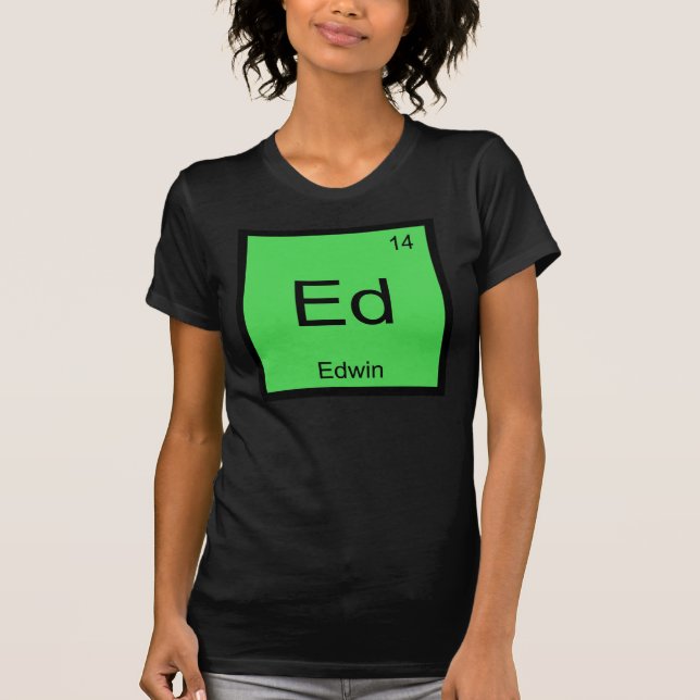 Edwin Namn Kemi Element Periodiska Systemet Tee Shirt (Framsida)