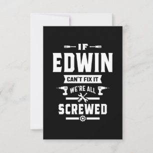 Edwin Personlig Namn Birthday Gift OSA Kort