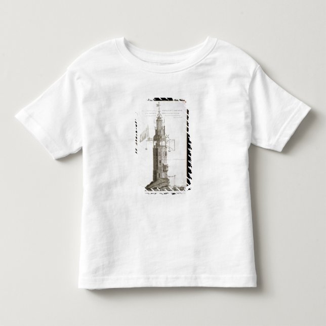 Edystone fyr som inristas av Henry Roberts (Fl. T Shirt (Framsida)
