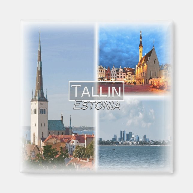 EE0004 Europa, Estland, Tallin, Fridge Magnet (Framsidan)