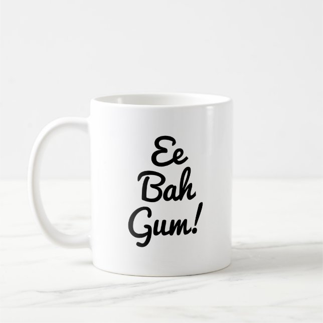 Ee Bah Gum Yorkshire expression, UK slang Kaffemugg (Vänster)
