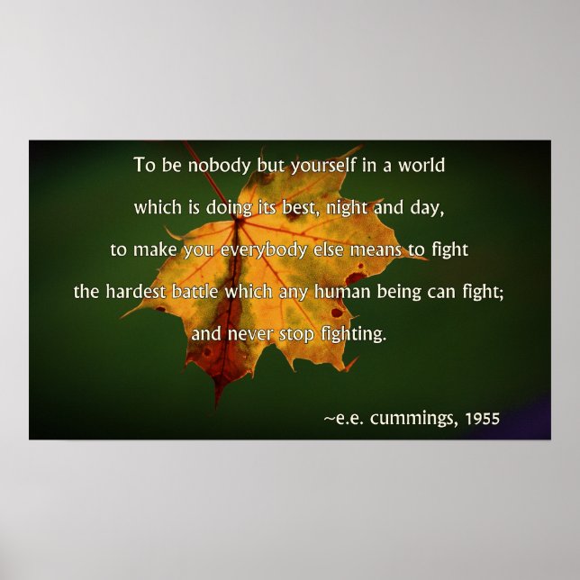 EE Cummings Poster (Framsidan)