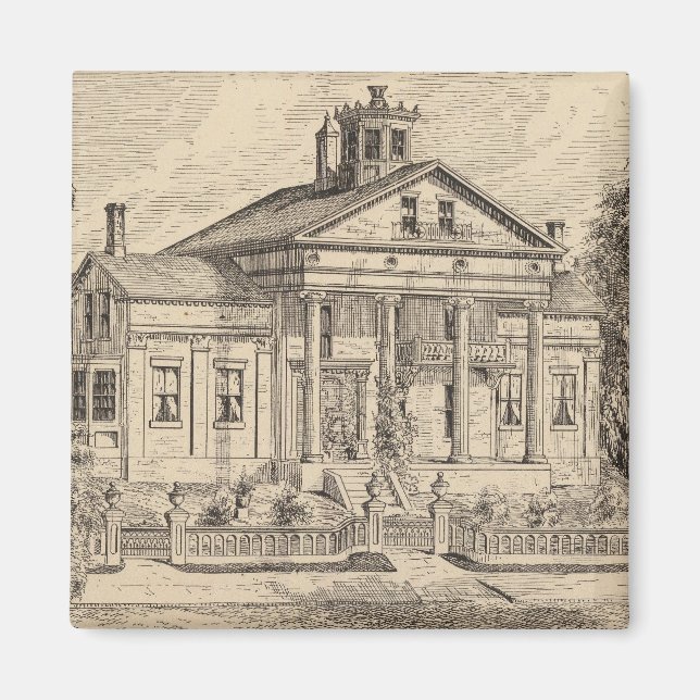 EE Marshs hemvist, Brandon i Vermont Magnet (Framsidan)