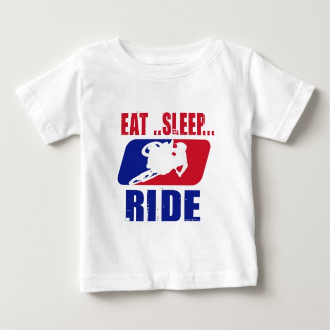 Eeat sömn och ritt t-shirt (Framsida)