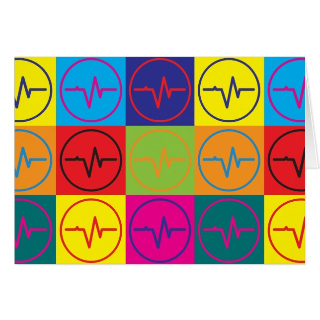 EEG-popkonst Hälsningskort (Framsidan Horizontal)
