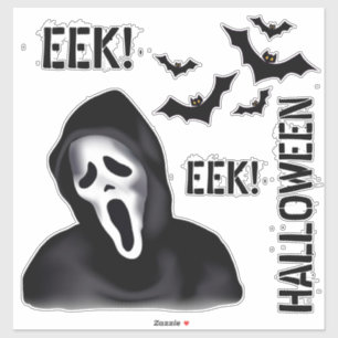 EEK & Echoes – Halloween maskerad spöke med fladde Klistermärken