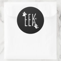 EEK Halloween Ghost Skräck Tema & Spindel Svart