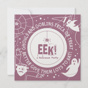 Eek Halloween-inbjudningar Inbjudningar