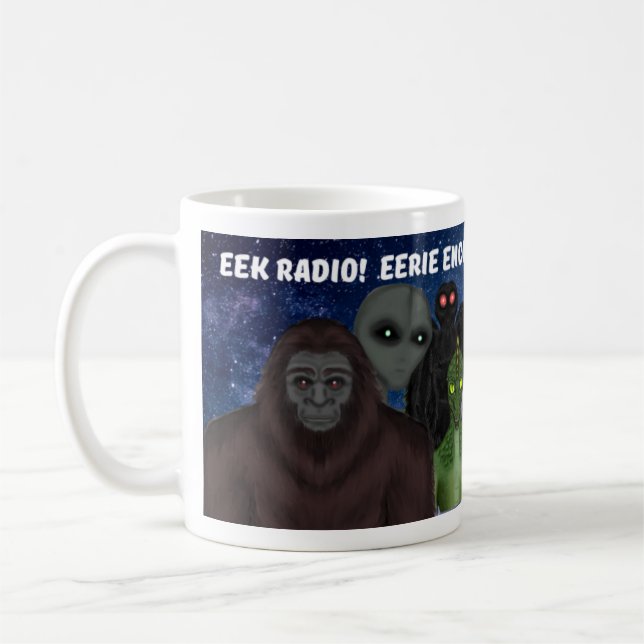 Eek radiosände, främlingen, spöken, bigfoot, kaffemugg (Vänster)
