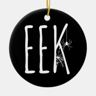 Eek Spindel & Spindelnät Kuslig Ominös Halloween B Julgransprydnad Keramik
