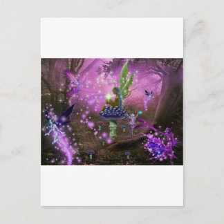 Een fonkelend bos vykort