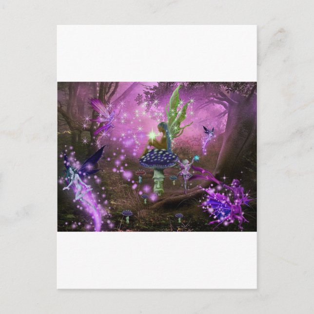 Een fonkelend bos vykort (Framsida)