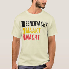 Eendracht Maakt Macht Belgium Motto Tee, Belgien T-shirt