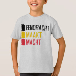 Eendracht Maakt Macht Belgium Motto Tee, Belgien T-shirt