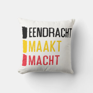 Eendracht Maakt Macht Pillow, Belgiska motto Kudde