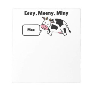 Eeny, Meeny, Miny, Moo Cow Anteckningsblock