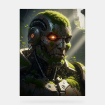 Eerie Android övervuxet Cyberpunk Art
