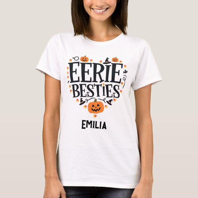 Eerie Besties Anpassningsbar Halloween T-shirt for (Framsida)