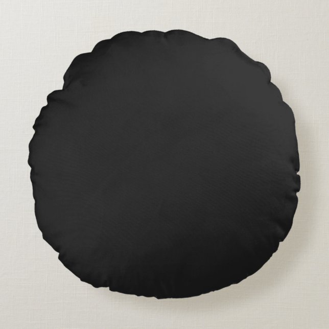 Eerie Black Round Pillow Rund Kudde (Framsidan)