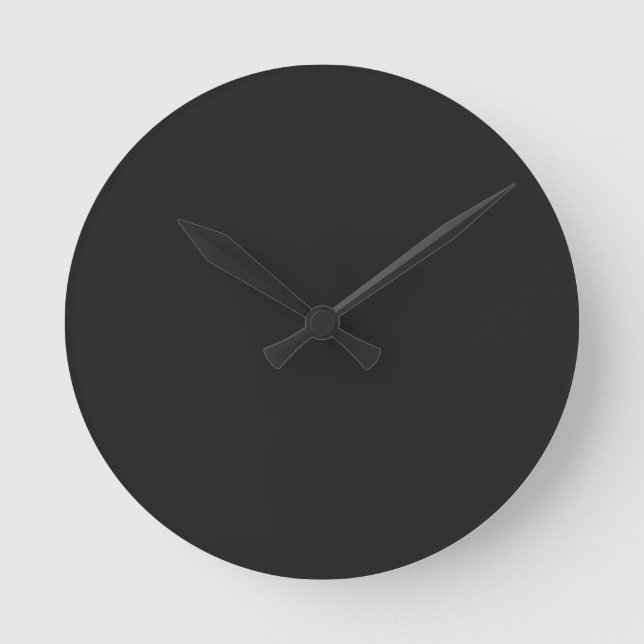 Eerie Black Round Wall Clock Rund Klocka (Framsida)