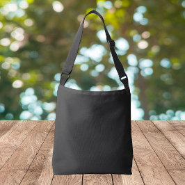 Eerie Black Solid Färg Axelväska