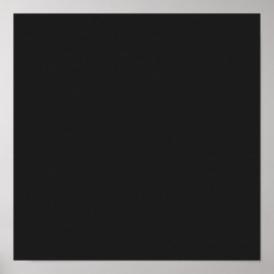 Eerie Black Solid Färg Poster