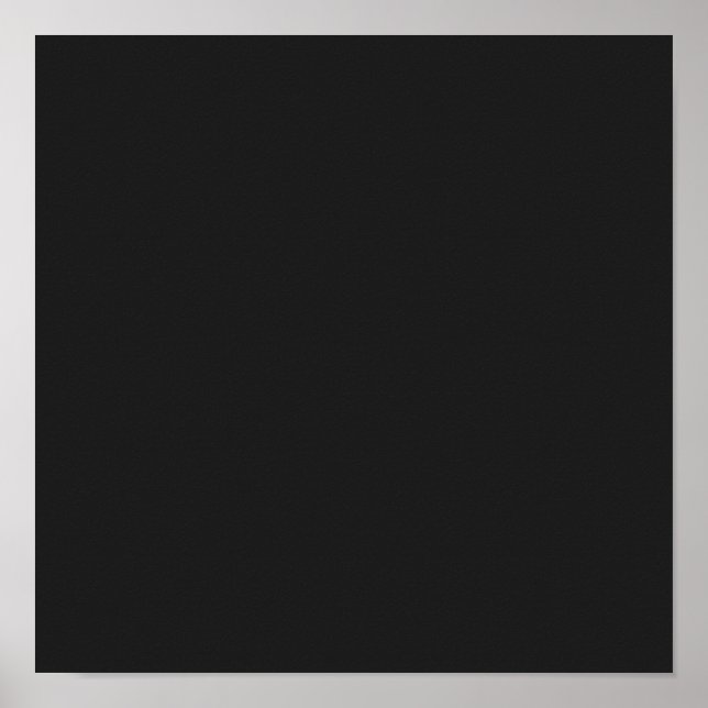 Eerie Black Solid Färg Poster (Framsidan)
