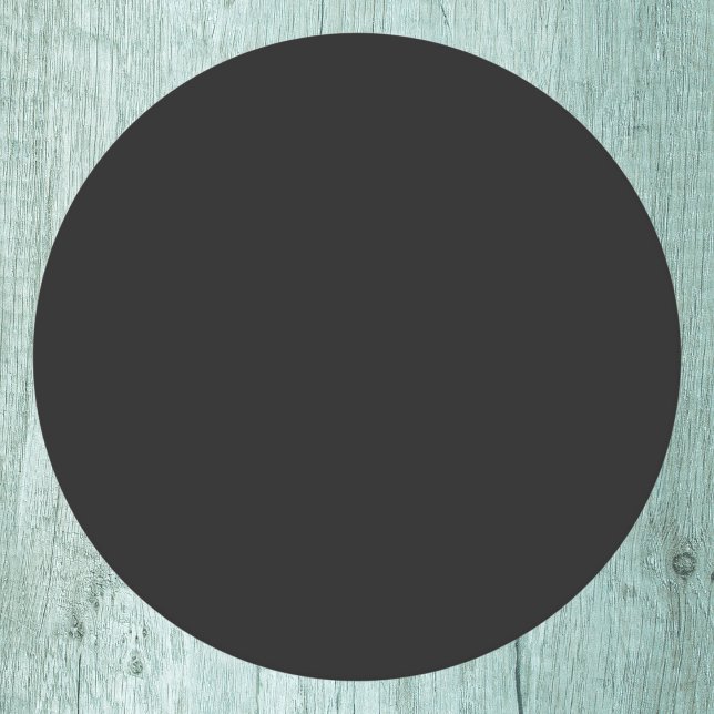 Eerie Black Solid Färg Underlägg Papper Rund (Skapare uppladdad)