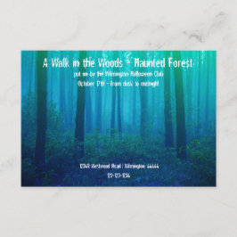 Eerie Blue Forest - 3x5 Haunted Forest Investigati Inbjudningar