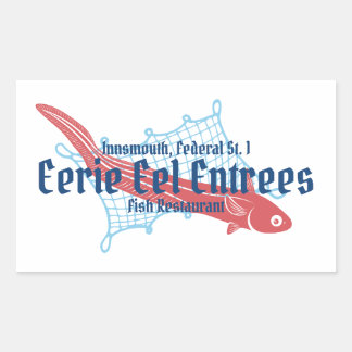 Eerie Eel Entree Innsmouth Fish Restaurants Rektangulärt Klistermärke