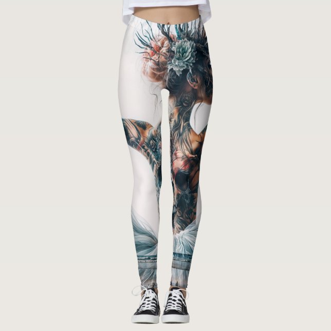 Eerie Elegance Ballerina med Skull Leggings (Framsida)