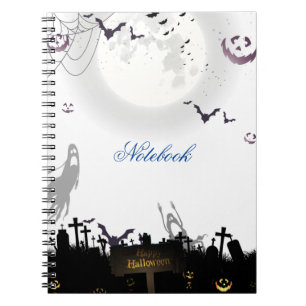 Eerie Elegance: Halloween Inspired Spiral bärbar d Anteckningsbok